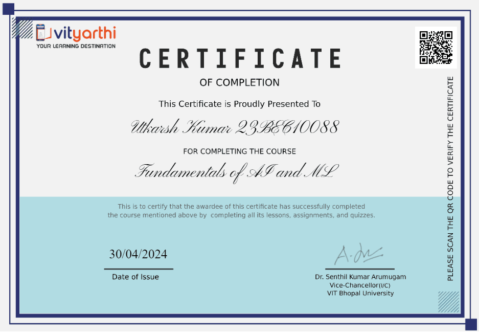 Fundamentals of AI and ML